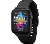 REFLEX ACTIVE Series 30 Smart Watch - Black, Silicone Strap, Black