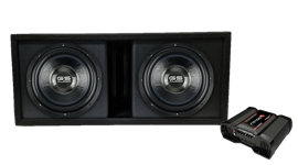 GS Audio 2x12" IRON Baslåda + 3000W steg