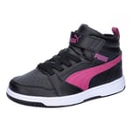 PUMA Mixte Enfant Rebound V6 Mid WTR AC+ PS, Puma Black Magenta Gleam Puma White, 30 EU