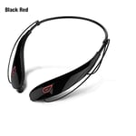 XMSZZ 4D Stereo Bluetooth Headset Neckband Wireless Earphones V4.2 Sport Headphone 15Hrs Playtime Handfree HD MIC (Color : Black Red)
