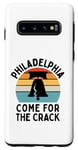 Coque pour Galaxy S10 Funny Philadelphia - Come For The Crack - Liberty Bell Humour
