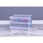 Really Useful Box Plastic Nestable Storage Boxes 10.5 Litre 383 x 460 x 113 mm Pack of 3