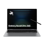 Samsung Galaxy Book5 Pro 360, Copilot+ PC, AI Laptop, 16" Touchscreen, S Pen Included, Intel Core Ultra, 16 GB Memory, 512 GB Storage, Wi-Fi 7, Long Battery Life, Gray