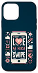 Coque pour iPhone 12 mini Love At First Swipe Rencontres en ligne Love Matching Valentines