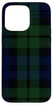 Coque pour iPhone 15 Pro Max Plaid écossais vert noir