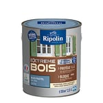 RIPOLIN - Peinture pour Bois Intérieur/Extérieur - Sans Sous-couche Ultra-couvrant - Résiste aux Intempéries, UV et Chocs - Protège et Magnifie - Lessivable - Satin - 2,5L - Bleu Pastel