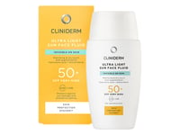 Cliniderm sun ultra light face fluid solkrem SPF50+ 40 ml