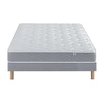 Ensemble Matelas Douces Nuits Hydros Mousse HR 35 kg/m3 + Sommier Base Morpho 140x200