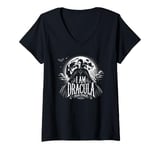 Womens I Am Dracula - Bram Stoker Vampire Halloween Quote V-Neck T-Shirt