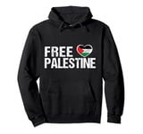 Palestine Flag heart Free Palestine Pullover Hoodie