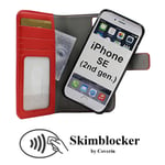 Skimblocker Magnet Wallet iPhone SE (2nd Generation) Röd