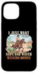 Coque pour iPhone 15 Faites la sieste et regardez un fan du film Western Movie Lover