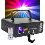 Laser - Ibiza Light SCAN500RGB - 5 ou 34 canaux DMX - 500mW - Effets animation, tunnels, plafonds - Classe 3B, Crochet fixation