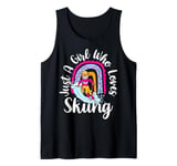 Just A Girl Who Loves Skiing Funny Ski Girl Winter Sports Tank Top