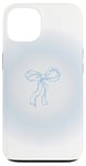 Coque pour iPhone 13 Bleu clair Aura Soft Girl Ruban Bow Coquette Esthétique