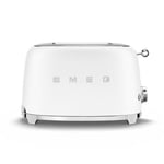 Grille-pain SMEG TSF01WHMEU Blanc mat - 2 tranches - 6 niveaux de dorage - Fonction dégivrage