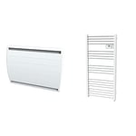 CARRERA Radiateur à inertie Double Coeur Fonte Cisco lcd 1500W, Blanc & Cayenne 048920 Sèche-Serviette Jupiter Lcd - 500 W