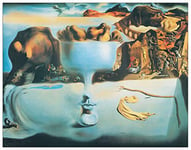 Artopweb Dalì-Apparition of Face and Fruit Dish on A Beach Panneaux Decoratifs, Multicolore, 96x74 Cm