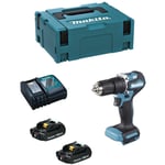 Makita - Perceuse à Percussion DHP487RAJ (2 x 2,0 Ah DC18RC makpac 2)