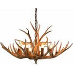 Senderpick - Lustre vintage en bois de cerf lustre lampe suspension plafond lampe lampe lampe pour bar, restaurant, chambre à coucher, éclairage de