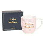 DRAEGER PARIS | Mug rose en céramique "Potion Magique" | Idée Cadeau Mug Humour Courage du matin, Réveil, Café | Tasse à café avec Coffret Cadeau