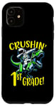 Coque pour iPhone 11 Motif « I Crushed 1st Grade Astronaute on a T Rex School »