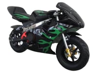 Mini Pocket Motorcycle Bike - GREEN Moto Racer - Off Road Petrol 2 Stroke 49cc