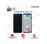 ECRAN LCD + VITRE TACTILE + FRAME pour SAMSUNG GALAXY A22 4G + OUTILS + colle