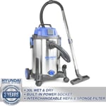 Wet & Dry Vac Electric 3in1 Vacuum Workshop Cleaner 1400W Tool Socket Outlet