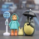 4st/lot 3-5cm Anime Min Granne Totoro Action Figur Leksak Hayao Vit White onesize