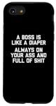 iPhone SE (2020) / 7 / 8 A Boss Is Like A Diaper T-Shirt funny saying office job work Case