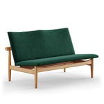 House of Finn Juhl - Japan Sofa 2-seater, Dark oiled oak, Cat. 4 Vidar 1062 - Soffor - Finn Juhl - Grön,Träfärgad