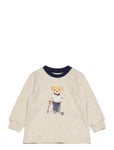 Ralph Lauren Baby Polo Bear Cotton Jersey Long-Sleeve Tee Beige