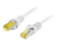 Lanberg - Patch-Kabel - Rj-45 (Hane) Till Rj-45 (Hane) - 10 M - 6.2 Mm - S/Ftp - Cat 6A - Tvinnad, Hakfri, Formpressad, Halogenfri - Ral 7035, Grå