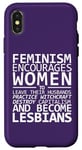 Coque pour iPhone X/XS Le Féminisme encourage les femmes à devenir lesbiennes Meme