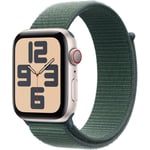 Apple Watch SE 44mm Starlight Aluminium Case GPS + Cellular Sport Loop (Lake Green) [2024]