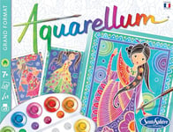 SentoSphère - AQUARELLUM - GLAMOUR GIRLS - Kit peinture - Peinture Aquarellable Magique - A partir de 7 ans - fabriqué en France, multicolore, 15 Unité (Lot de 1)