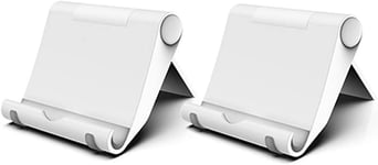 Lot De 2 Supports De Téléphone Portable Pliables Et Réglables - Compatible Avec Iphone 14/13/Mini/Pro/Max/12/11/Se/Xs Max, Samsung/Huawei/Tablette Et Autres Smartphones (Blanc)