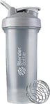 BlenderBottle Classic V2 Shaker Bottle with Stainless Steel Ball, Perfect for Protein Shakes, Dishwasher Safe, 830ml, Pebble Grey