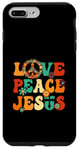 Coque pour iPhone 7 Plus/8 Plus Costume hippie sexy Love Peace Jesus Christian Fun années 60 et 70