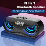 M6 Cool Owl Design haut-parleur Bluetooth LED haut-parleur sans fil Radio FM réveil carte TF prise en charge sélection de chansons par numéro