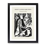 The Cow By Ernst Ludwig Kirchner Exhibition Museum Painting Framed Wall Art Print, Ready to Hang Picture for Living Room Bedroom Home Office Décor, Black A2 (64 x 46 cm)