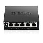 D-Link DGS-1005P Switch 5 Ports Gigabit 10/100/1000mbps avec POE- Idéal Partage de Connexion et Mise en Réseau Small/Home Office