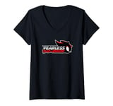 Womens Sonic the Hedgehog, Fearless: Year of Shadow logo V-Neck T-Shirt