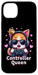 iPhone 14 Plus Controller Queen Cute Gamer Cat Design- Gaming Cat Lovers Case