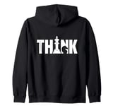 Think On Board Game Chess Lover Chess Player Zip Hoodie