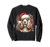 Christmas English Cocker Spaniel Dog Watercolor Artwork Sweatshirt