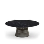 Knoll - Platner Coffee Table, base in Bronze metallic, Ø 91.5 cm, top in black Marquina marble