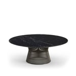 Knoll - Platner Coffee Table, base in Bronze metallic, Ø 91.5 cm, top in black Marquina marble - Sofabord - Warren Platner