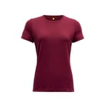 Devold Eika Tee, t-skjorte i ull dame Beetroot GO 180 1291 B XL 2020